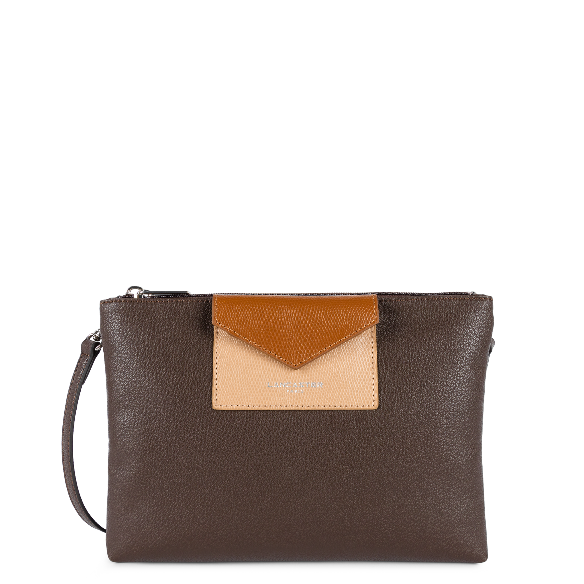 double pochette - maya #couleur_marron-naturel-camel