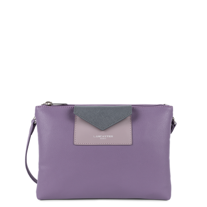 double pochette - maya #couleur_mauve-fonc-mauve-gris