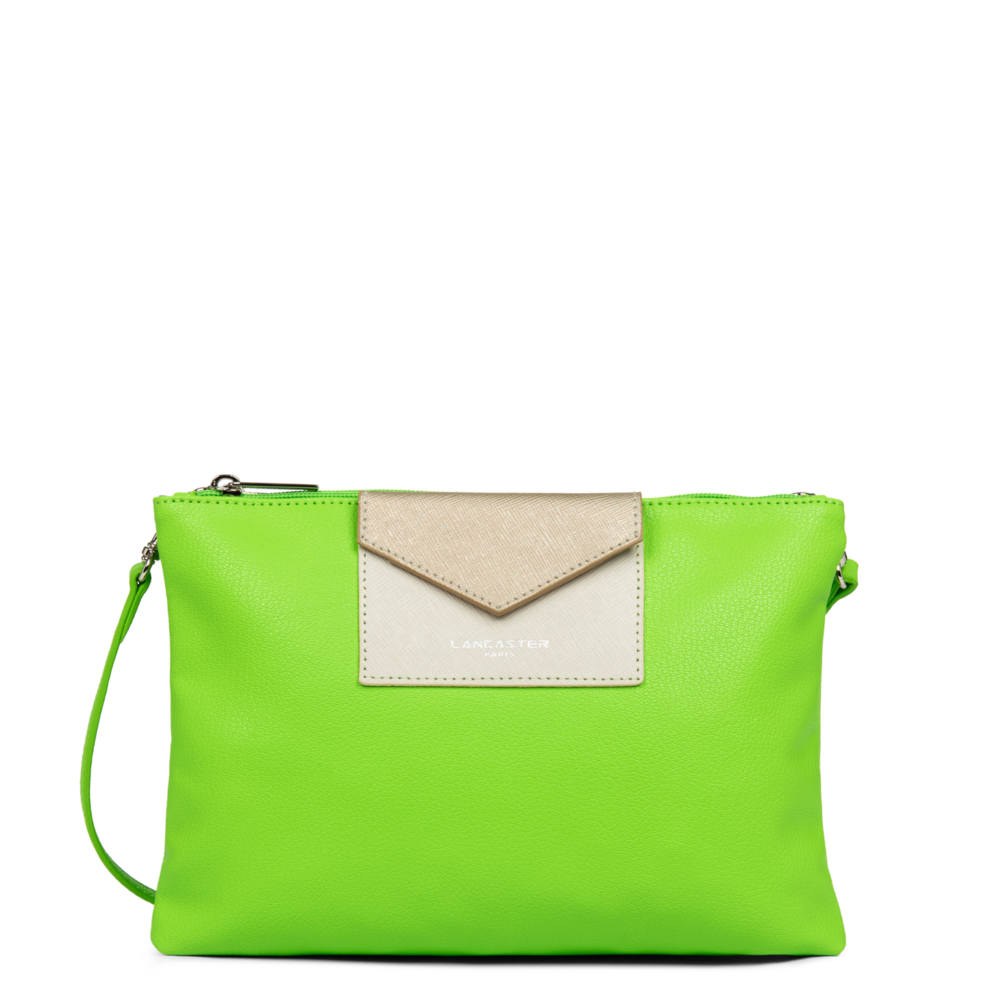 double pochette - maya kba #couleur_mousse-ivoire-or-ple