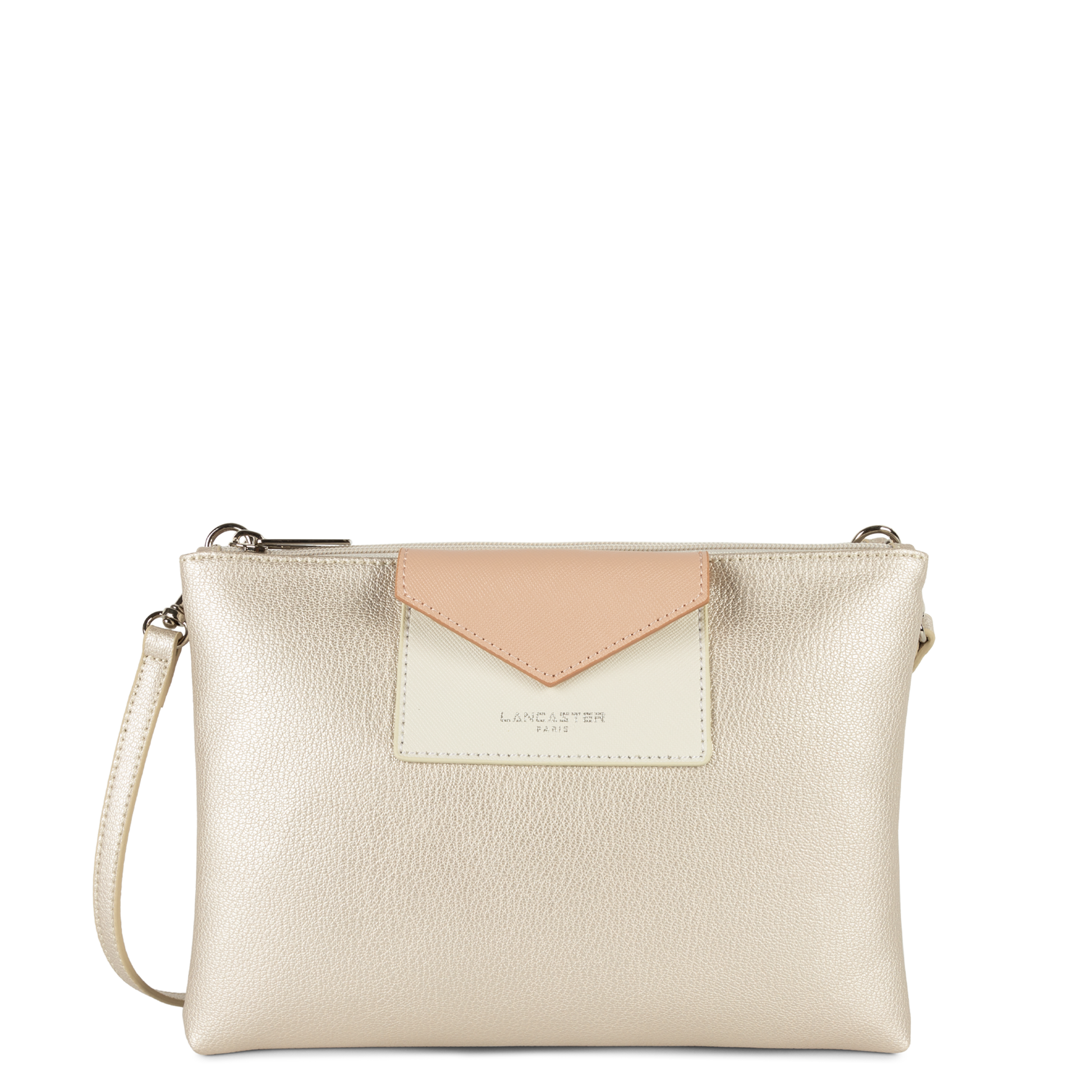 double pochette - maya #couleur_nacre-blanc-poudre