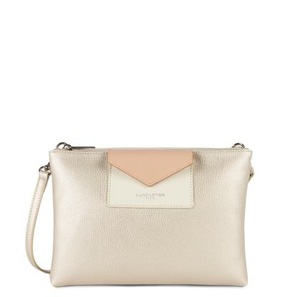 double pochette - maya #couleur_nacre-blanc-poudre
