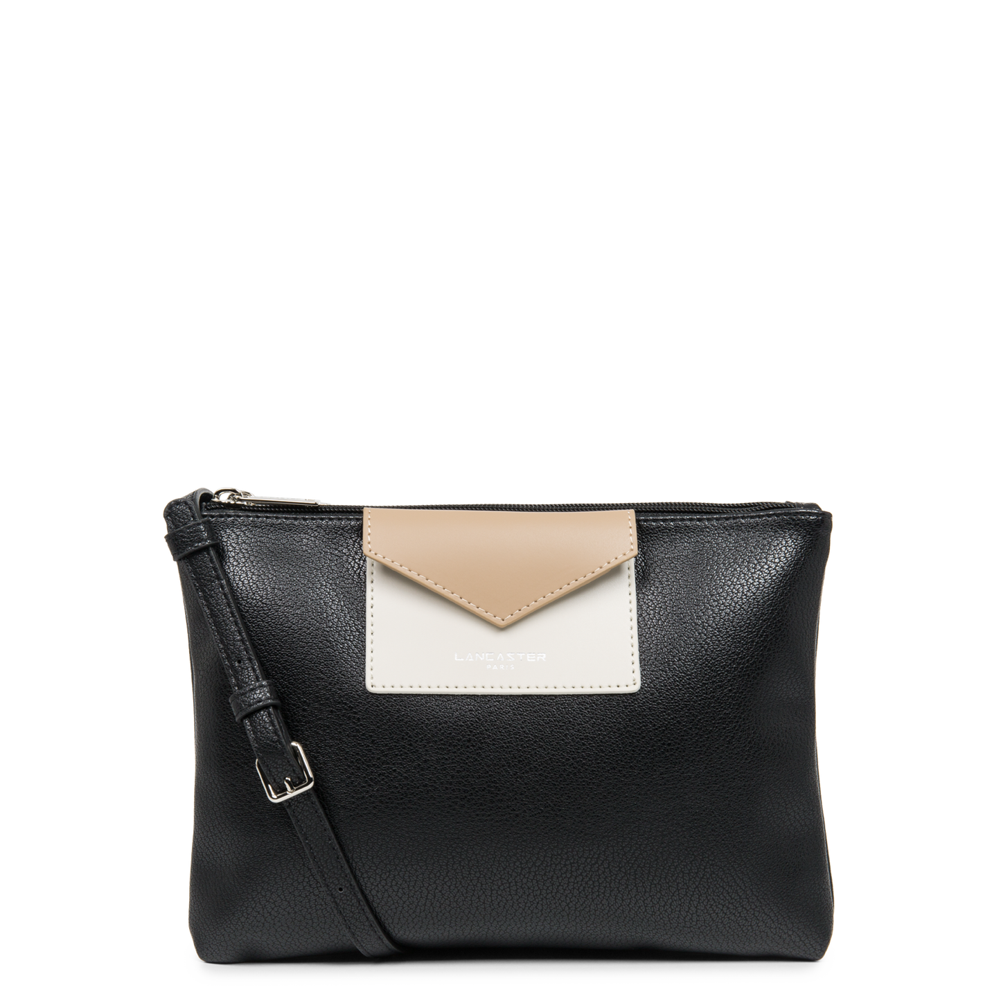 double pochette - maya #couleur_noir-ecru-nude