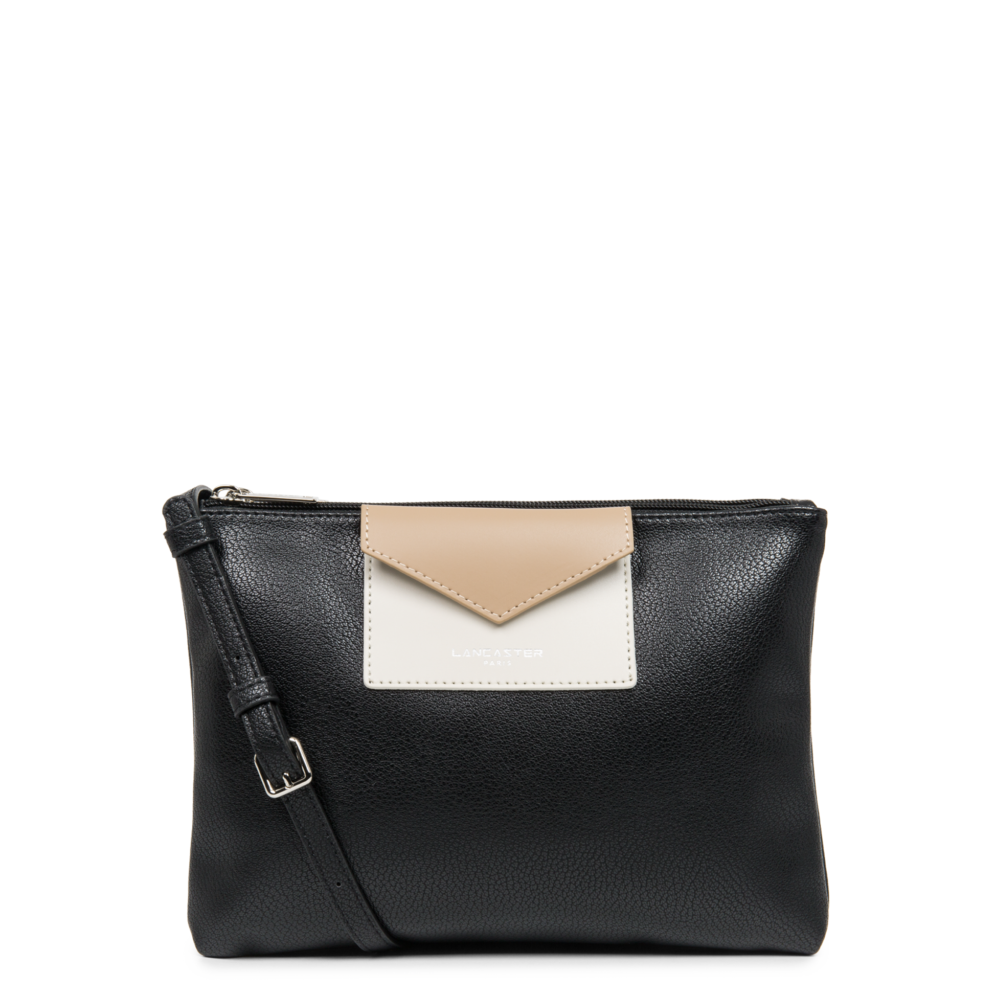 double pochette - maya #couleur_noir-ecru-nude