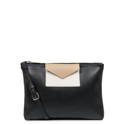 double pochette - maya #couleur_noir-ecru-nude