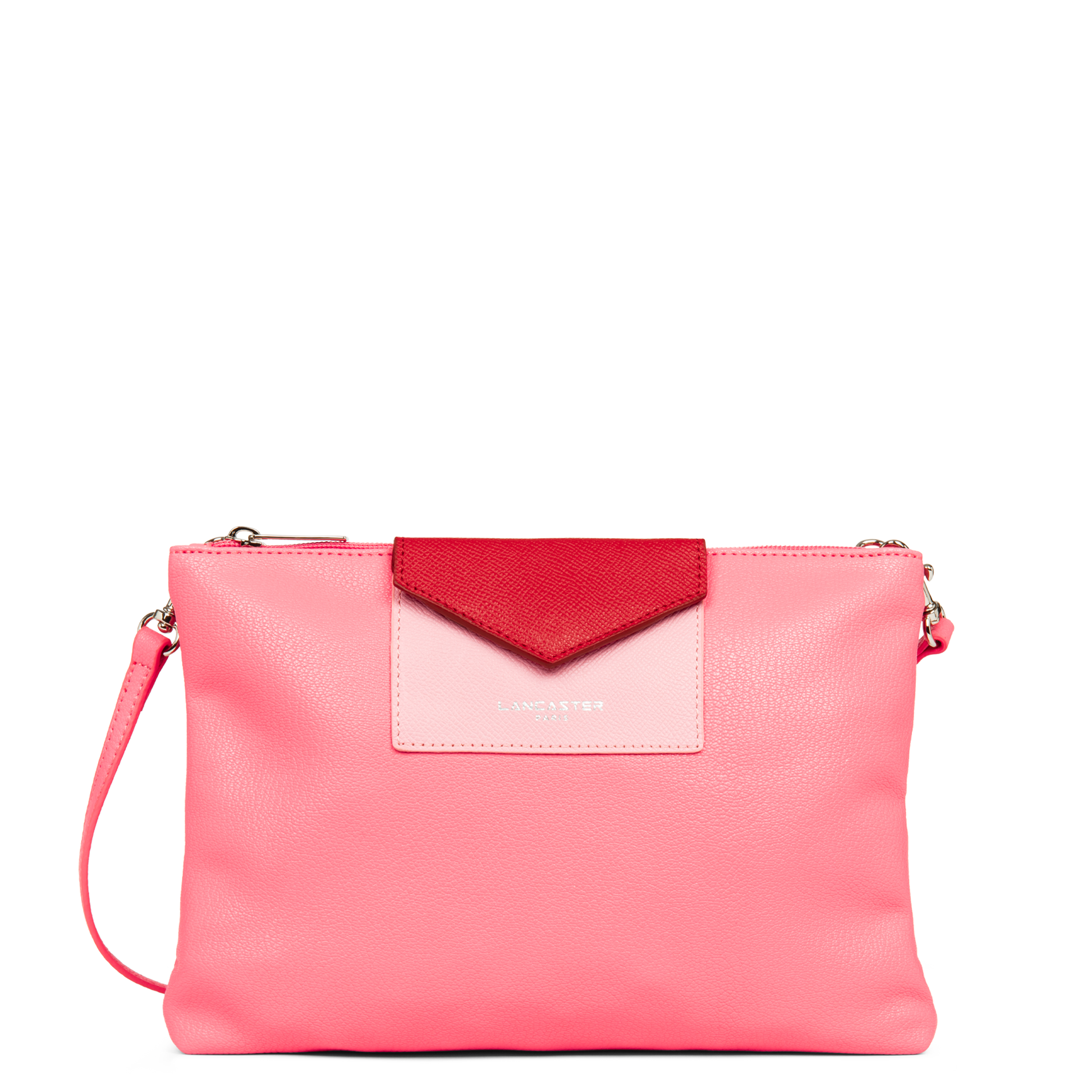 double pochette - maya #couleur_rose-fonc-rose-rouge
