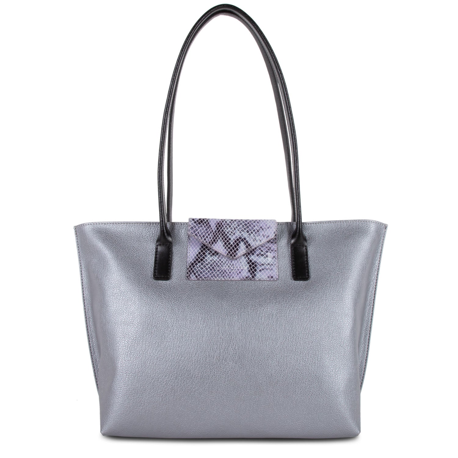 sac cabas épaule - maya #couleur_argent-python