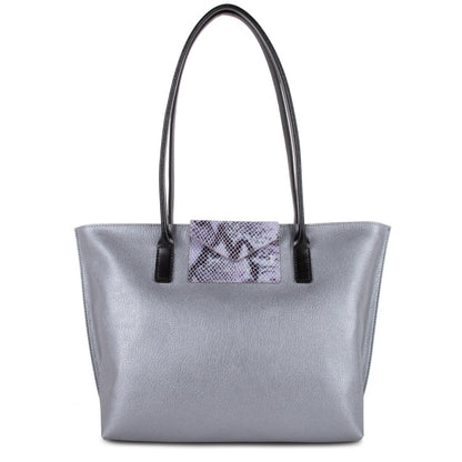 sac cabas épaule - maya #couleur_argent-python