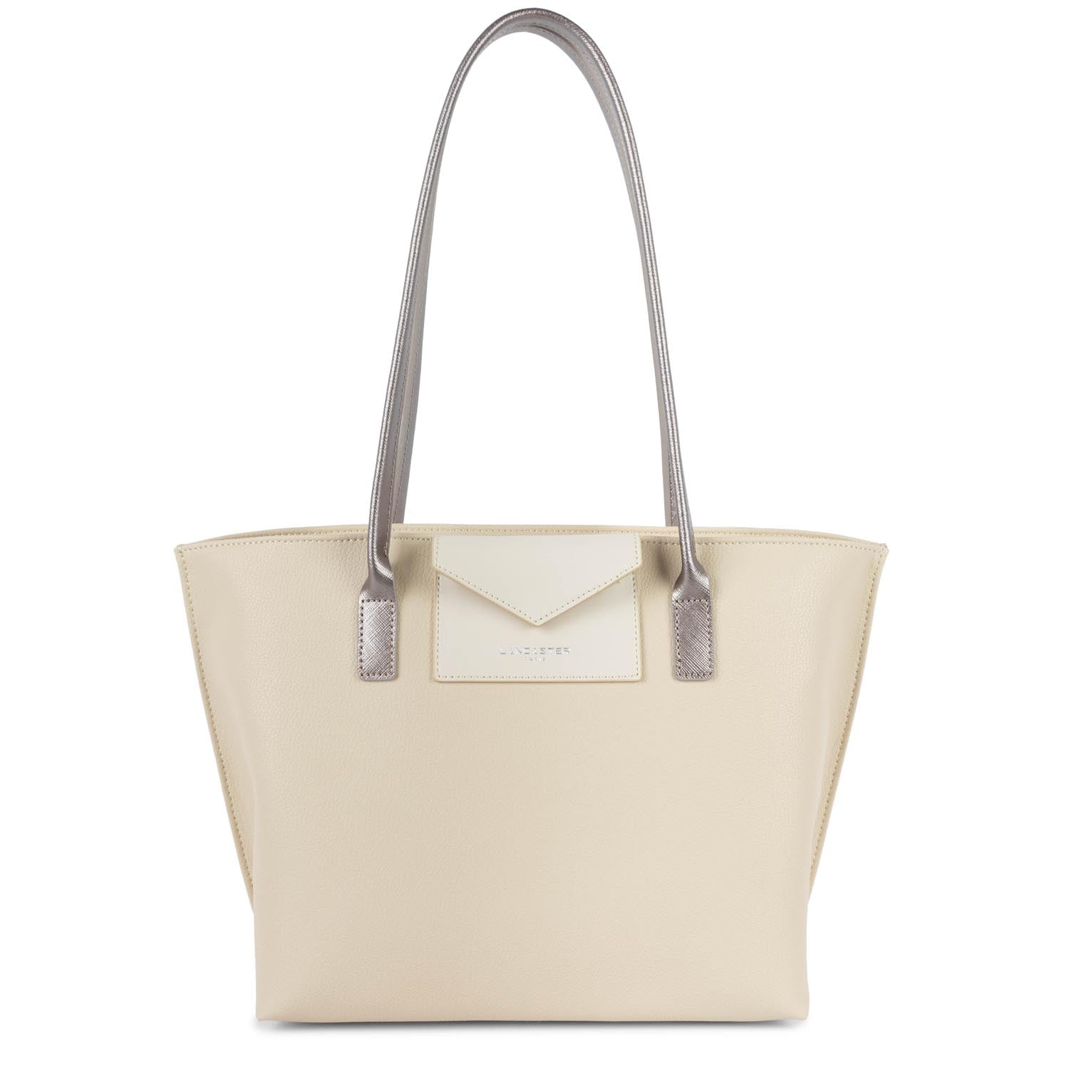 sac cabas épaule - maya #couleur_beige-ecru-or-rose