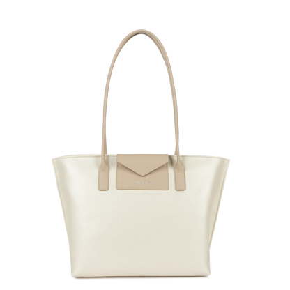 sac cabas épaule - maya #couleur_blanc-nacr
