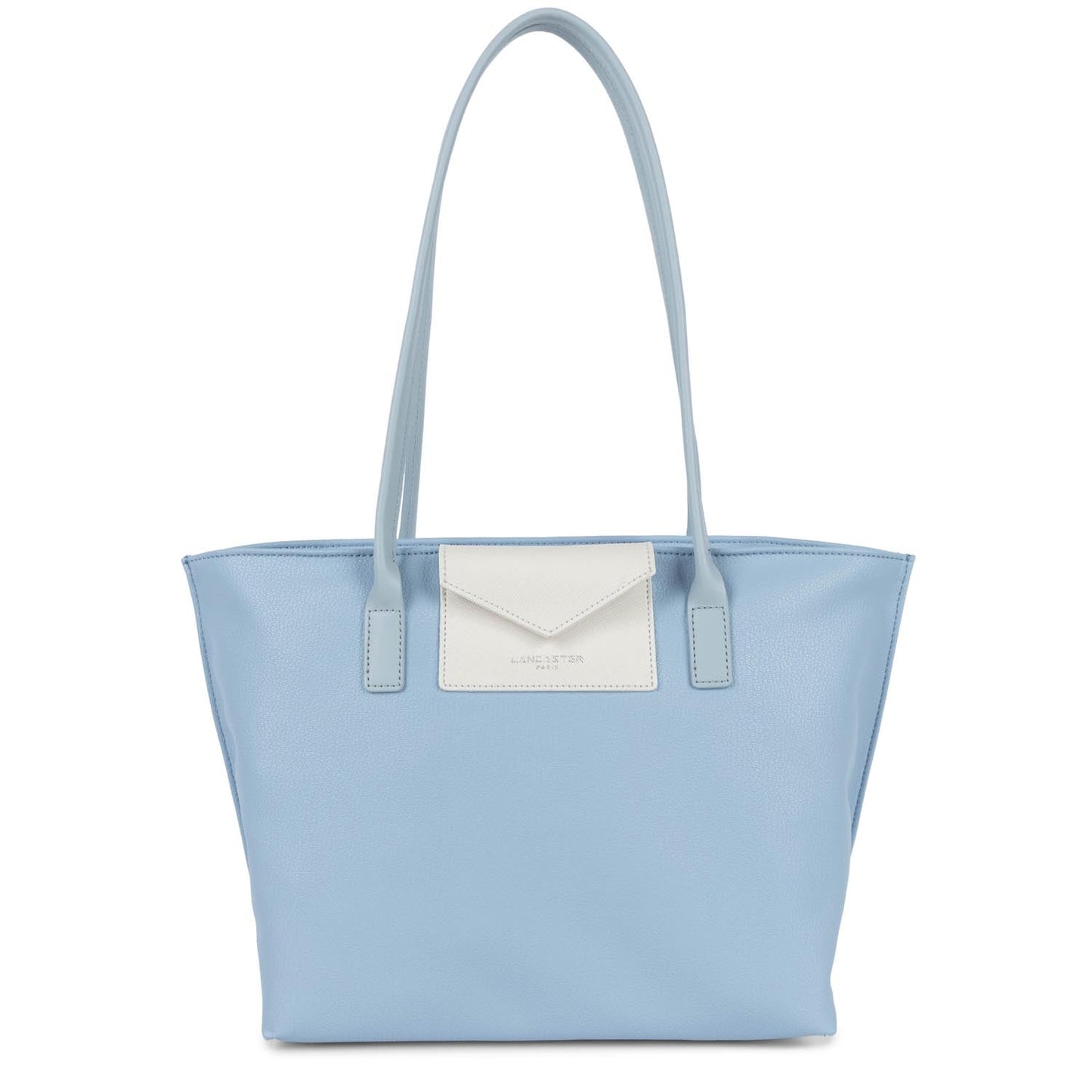 sac cabas épaule - maya #couleur_bleu-ciel-ivoire-bleu-cendre