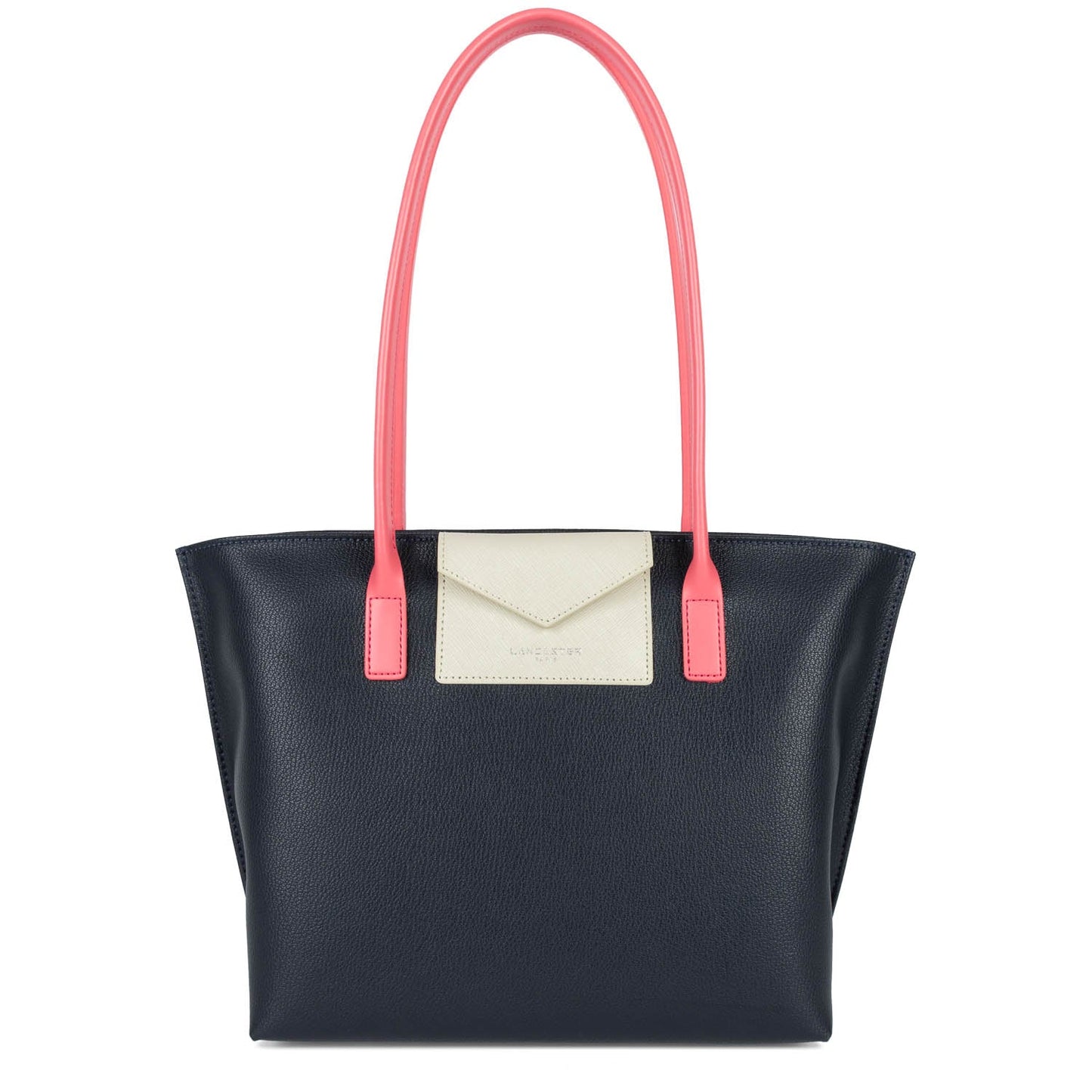 sac cabas épaule - maya #couleur_bleu-fonc-blanc-rose