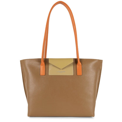 sac cabas épaule - maya #couleur_camel-naturel-orange