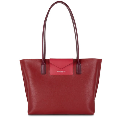 sac cabas épaule - maya #couleur_carmin-framboise-pourpre