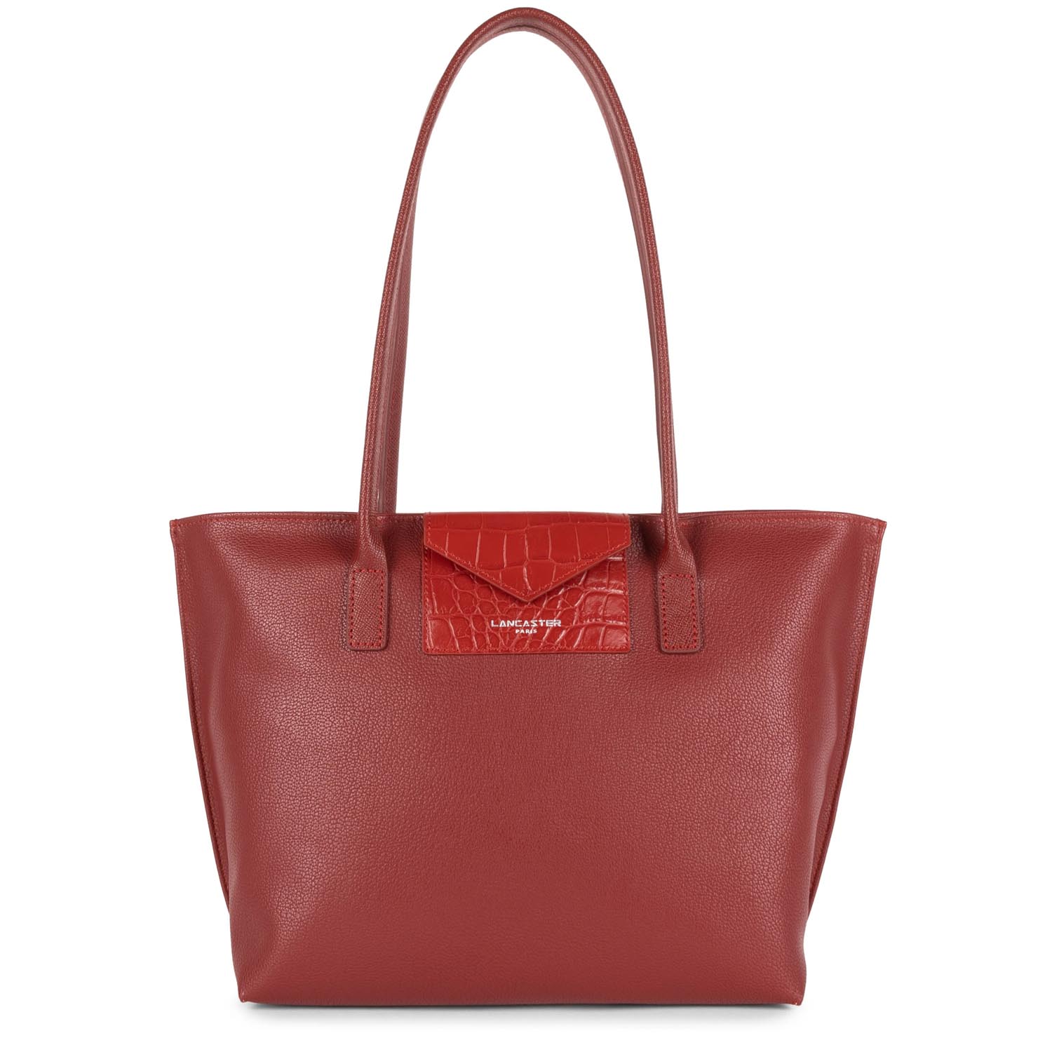 sac cabas épaule - maya #couleur_carmin-rouge-carmin
