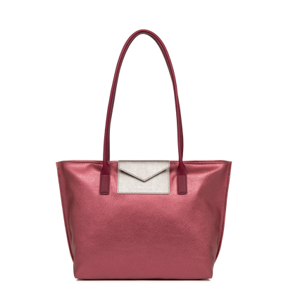 sac cabas épaule - maya #couleur_grenat-or-rose-raisin
