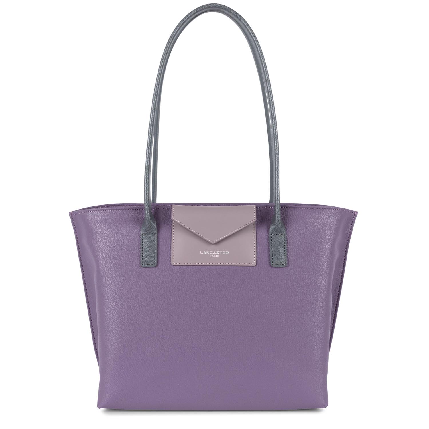 sac cabas épaule - maya #couleur_mauve-fonc-mauve-gris