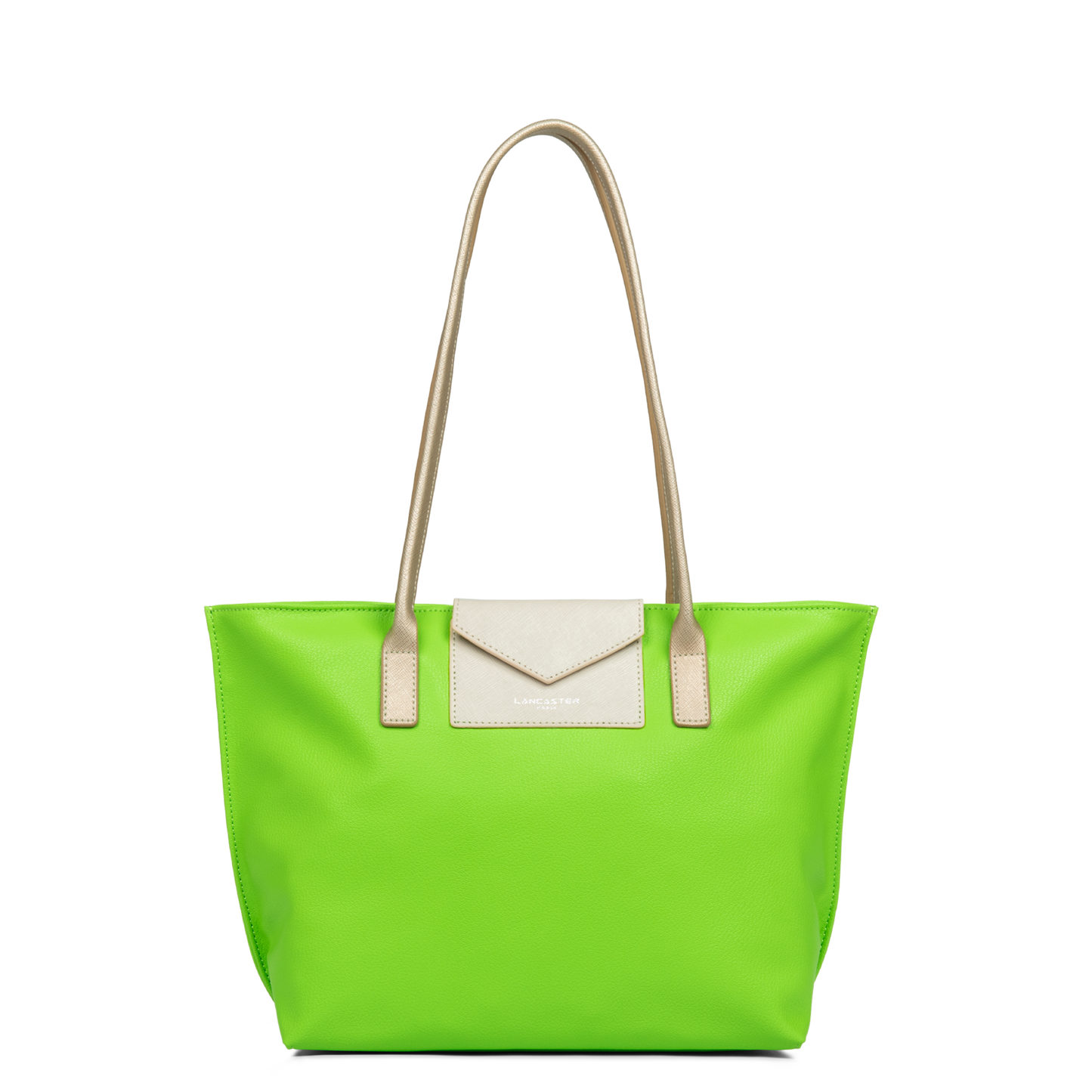 sac cabas épaule - maya kba #couleur_mousse-ivoire-or-ple