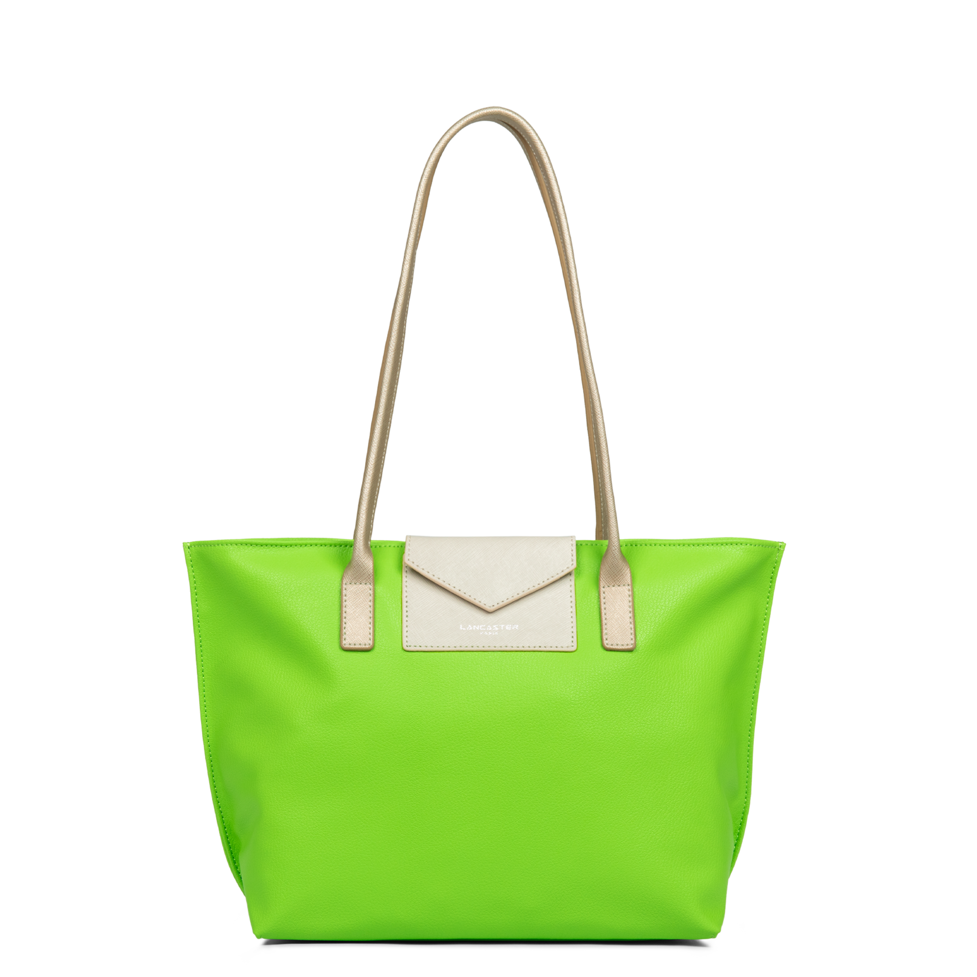 sac cabas épaule - maya kba #couleur_mousse-ivoire-or-ple
