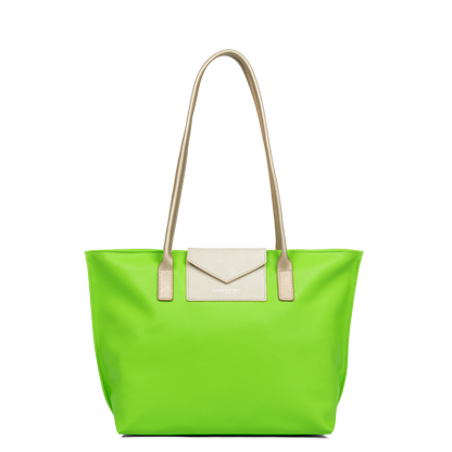 sac cabas épaule - maya kba #couleur_mousse-ivoire-or-ple