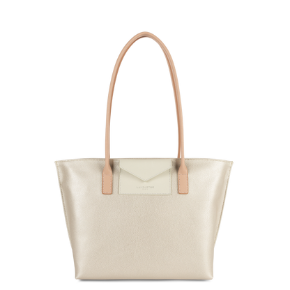 sac cabas épaule - maya #couleur_nacre-blanc-poudre