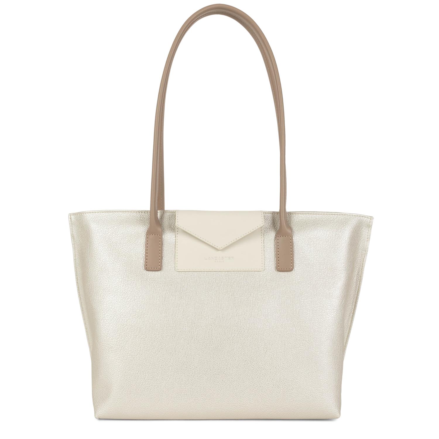 sac cabas épaule - maya #couleur_nacre-ecru-nude