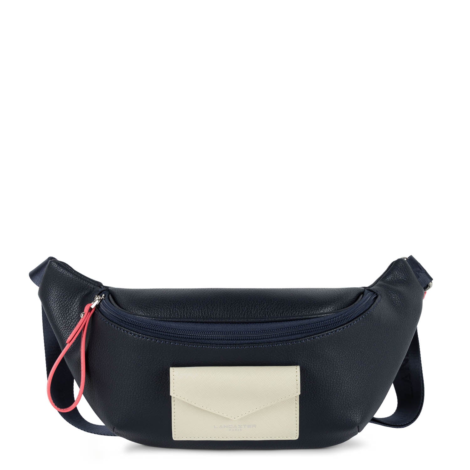 sac banane - maya #couleur_bleu-fonc-blanc-rose