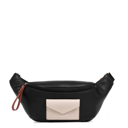 sac banane - maya #couleur_noir-galet-ros-cognac