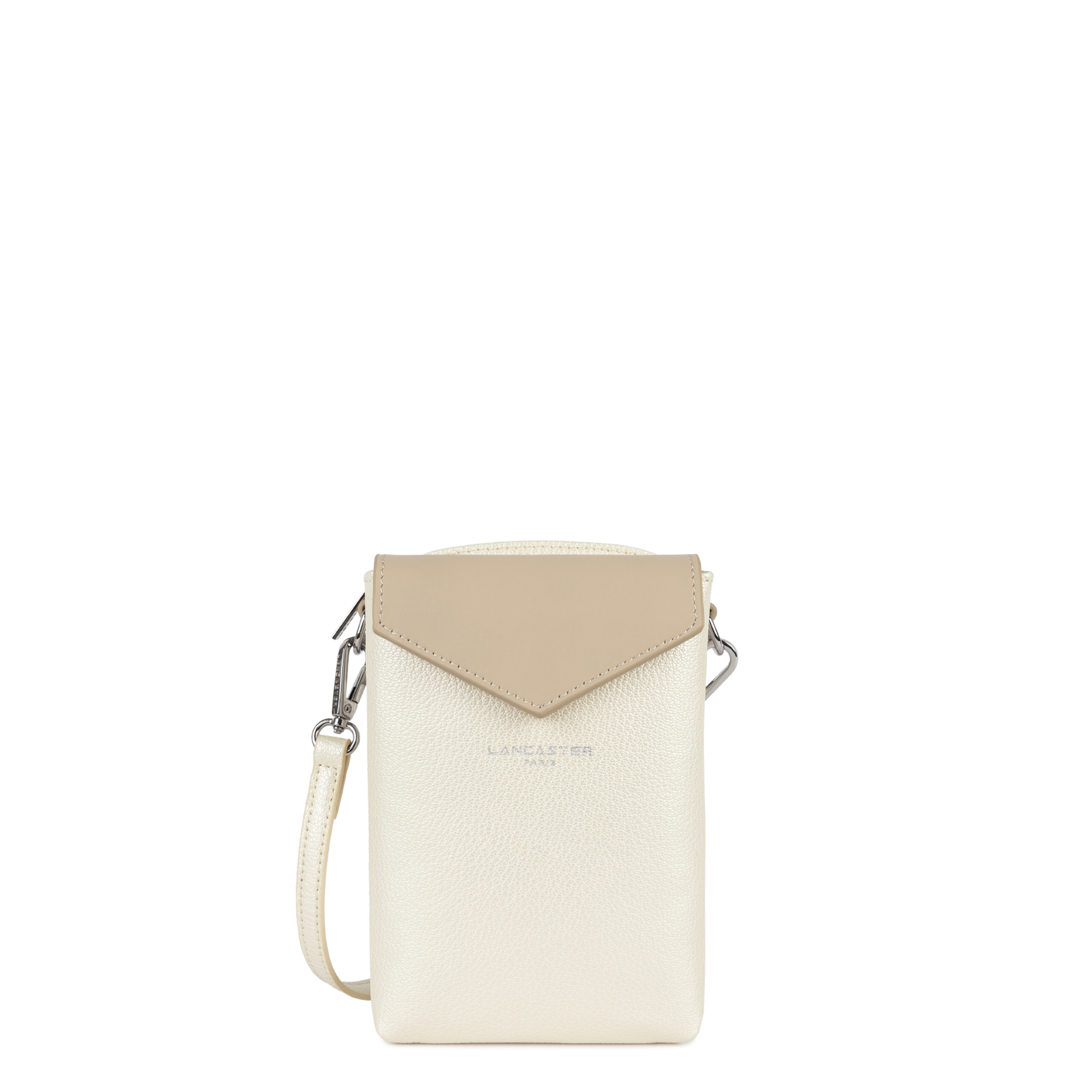 pochette smartphone - maya #couleur_blanc-nacr