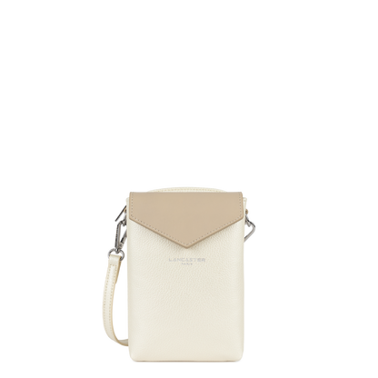 pochette smartphone - maya #couleur_blanc-nacr