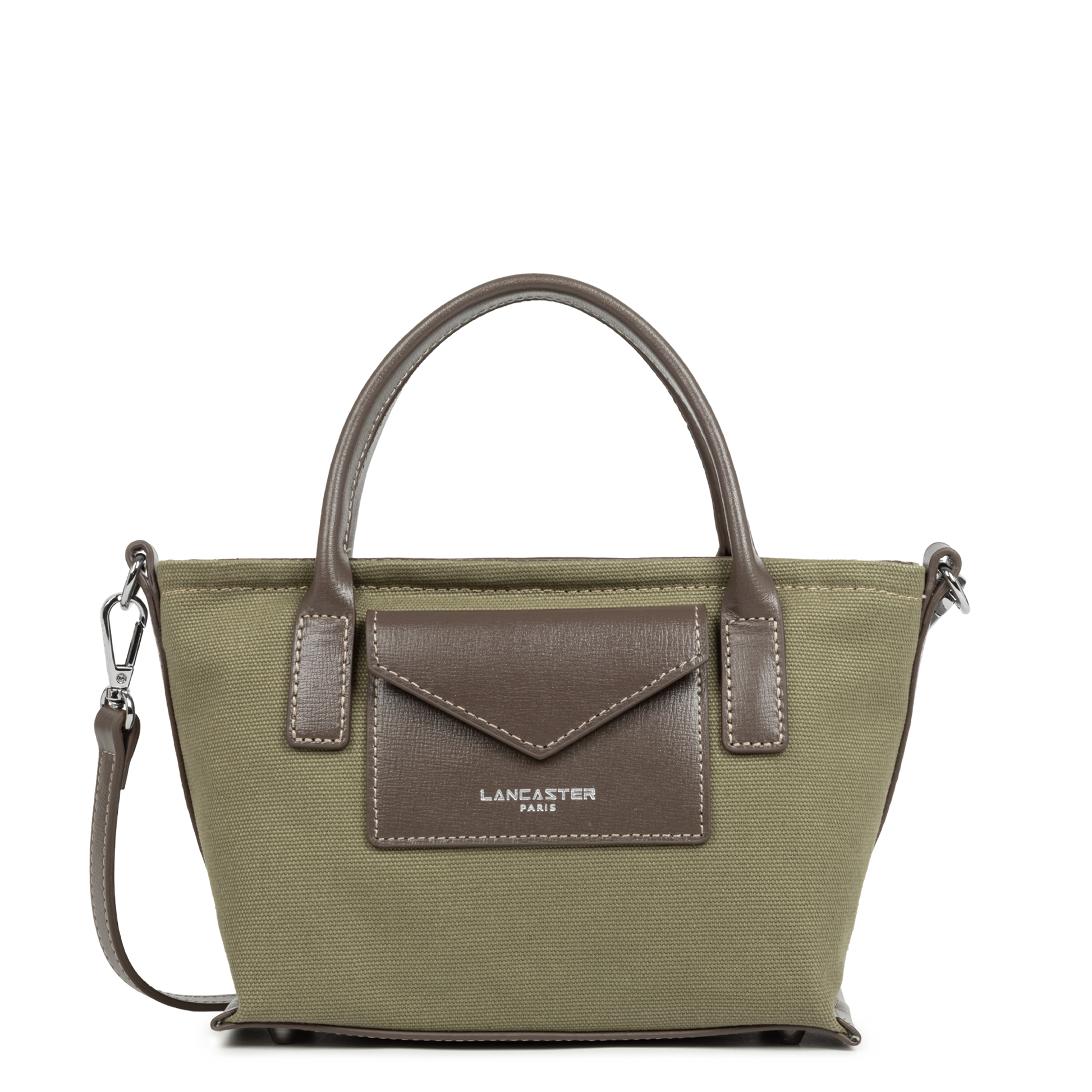 mini sac cabas main - canvas kba #couleur_kaki