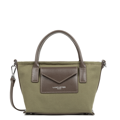 mini sac cabas main - canvas kba #couleur_kaki