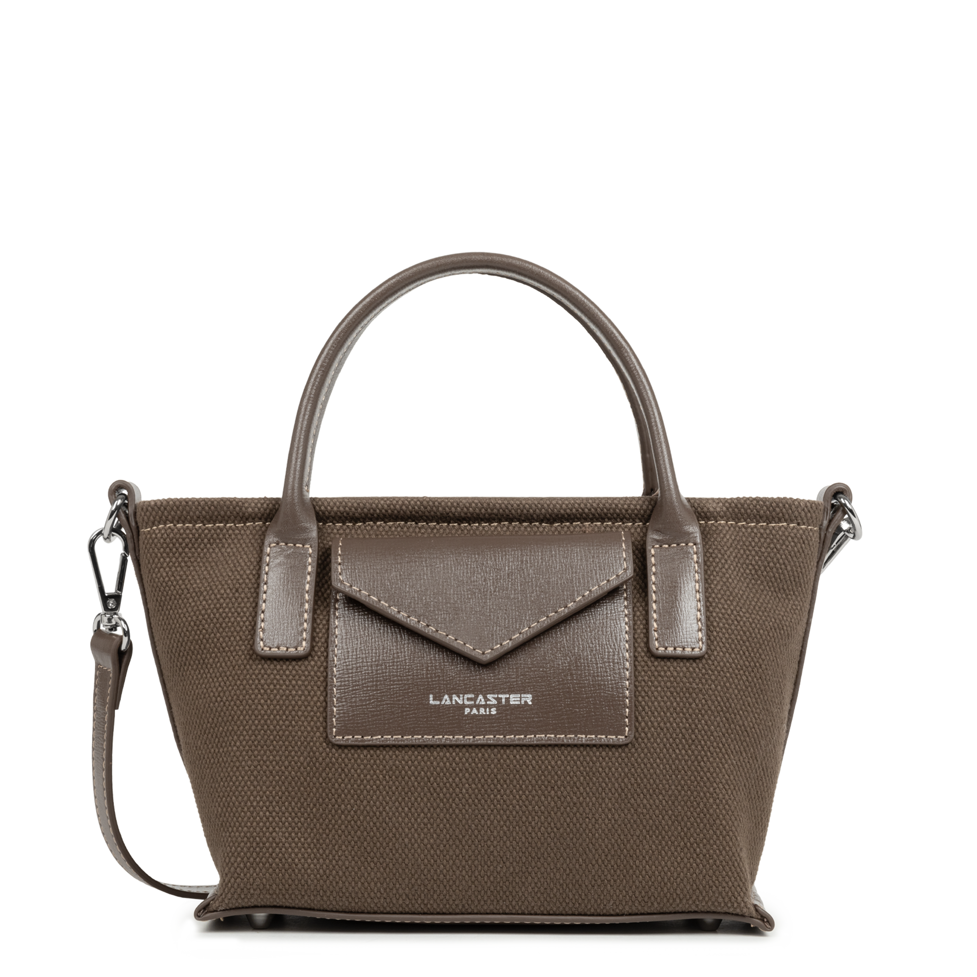 mini sac cabas main - canvas kba #couleur_marron