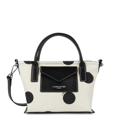 mini sac cabas main - canvas kba #couleur_pois-ecru