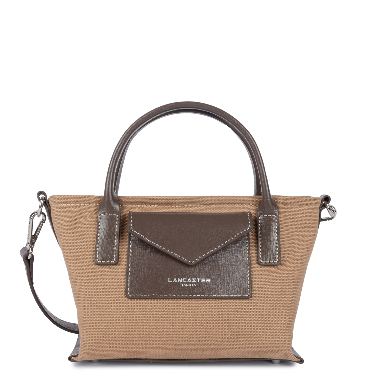 mini sac cabas main - canvas kba #couleur_sable-marron