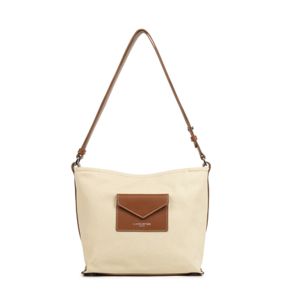 sac seau - canvas kba #couleur_beige-cognac