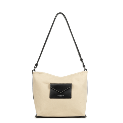 sac seau - canvas kba #couleur_beige-noir