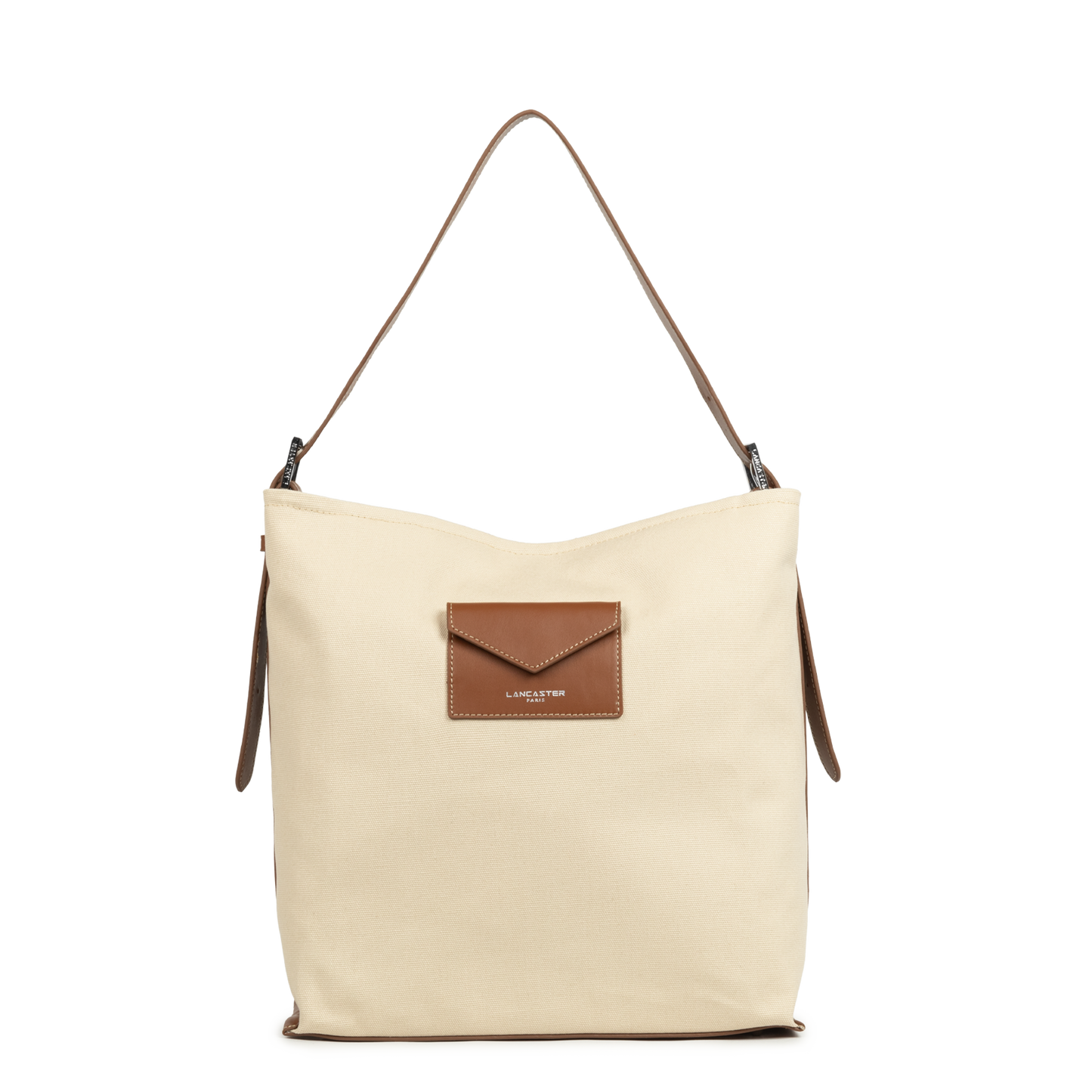 grand sac seau - canvas kba #couleur_beige-cognac