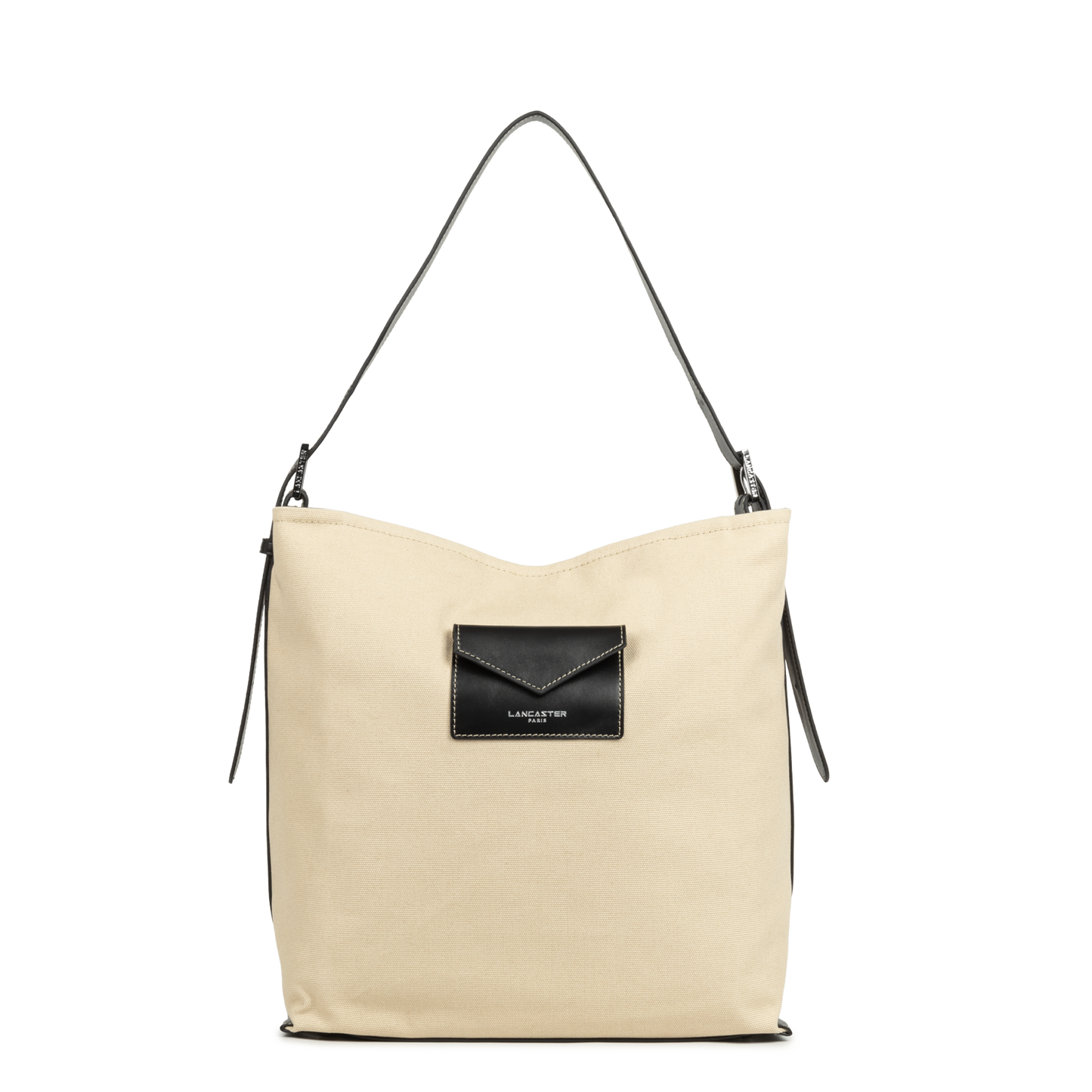 grand sac seau - canvas kba #couleur_beige-noir
