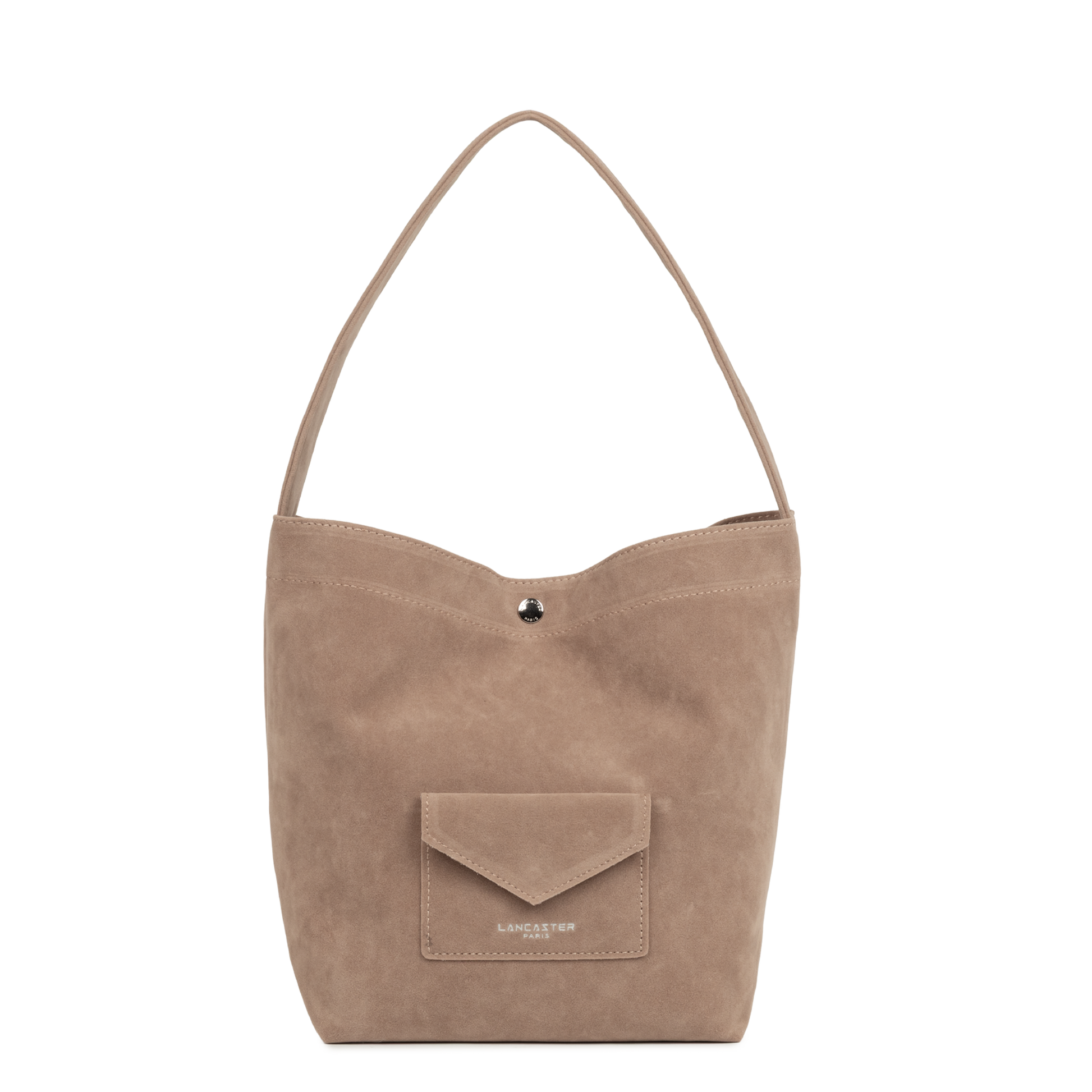 mini sac seau - suédine kba #couleur_beige-fonc