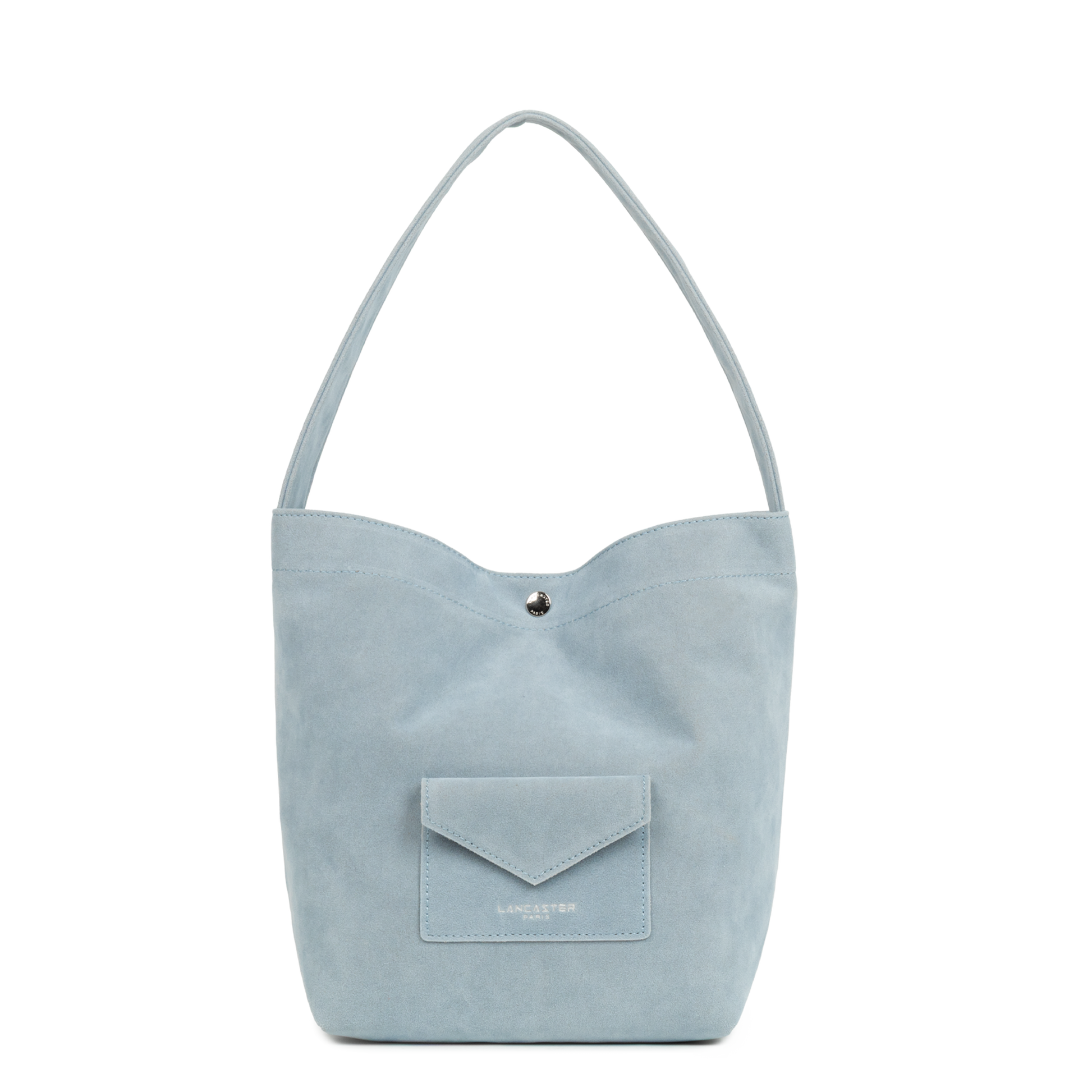 mini sac seau - suédine kba #couleur_bleu-fum