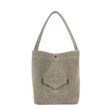 mini sac seau - suédine kba #couleur_gris