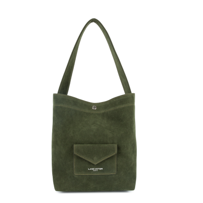 mini sac seau - suédine kba #couleur_kaki