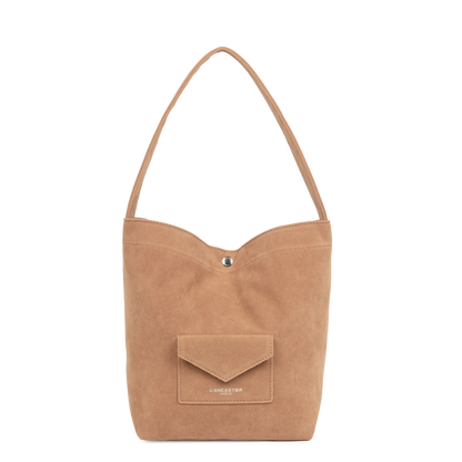 mini sac seau - suédine kba #couleur_moka