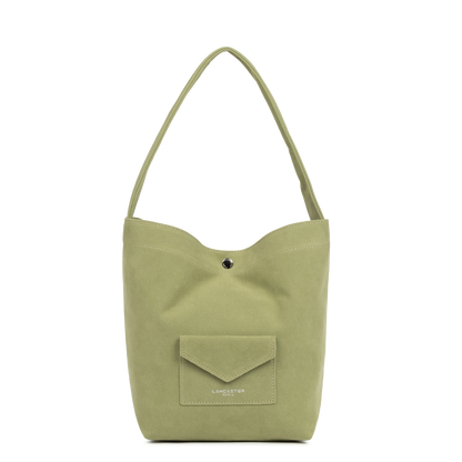 mini sac seau - suédine kba #couleur_pistache