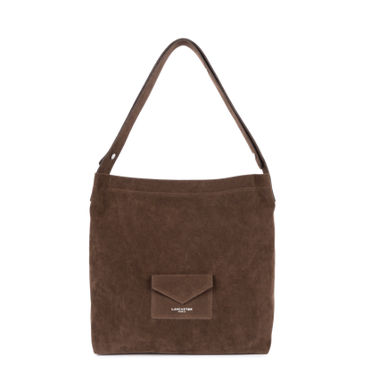 sac seau - suédine kba #couleur_marron
