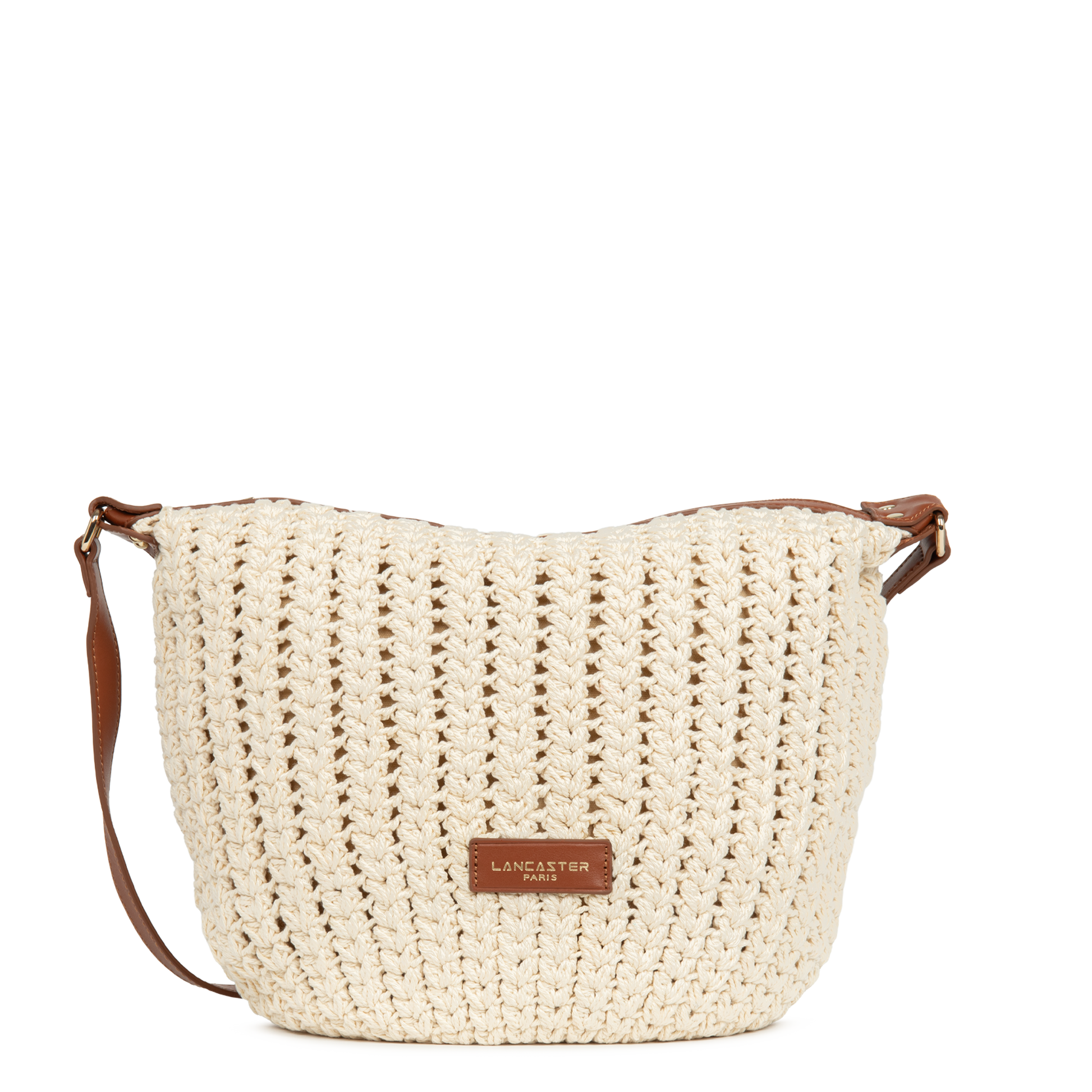 sac besace - tressé coton #couleur_camel