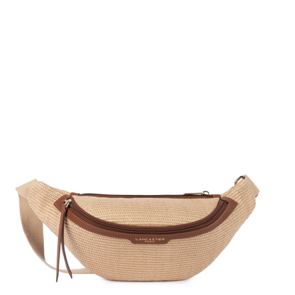 sac banane - mini osier #couleur_cognac