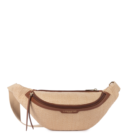 sac banane - mini osier #couleur_cognac