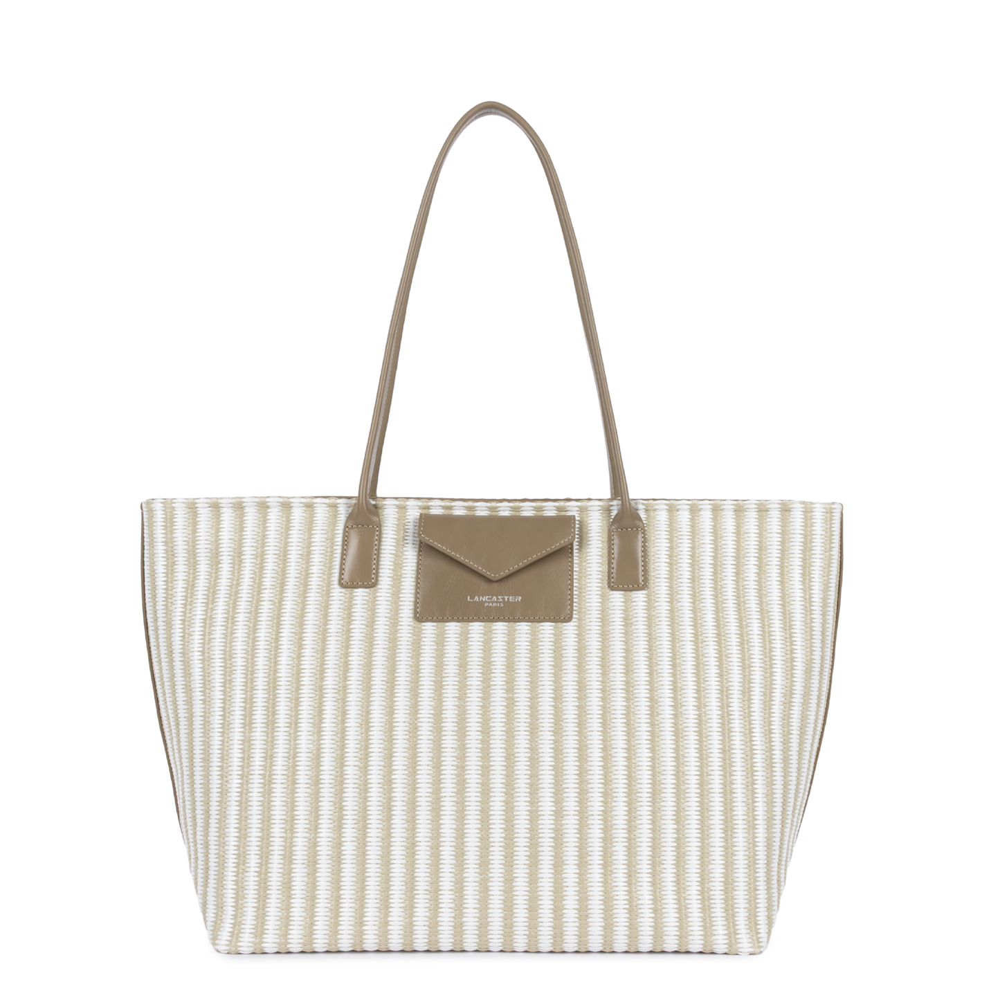 sac cabas épaule - kba marinière osier #couleur_beige