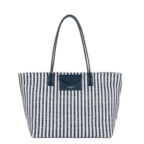 sac cabas épaule - kba marinière osier #couleur_bleu